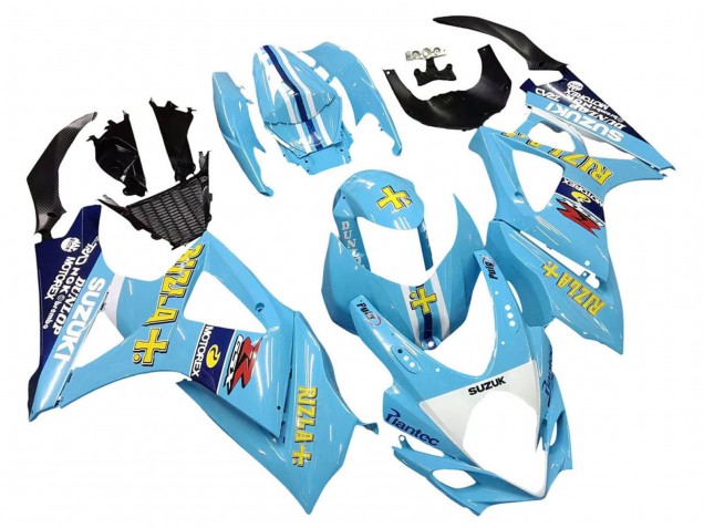 2007-2008 Light Blue Yellow Black Motul Rizla Suzuki GSXR 1000 Motorcycle Fairings UK