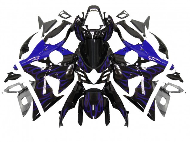 2007-2008 Glossy Black Blue Flame Suzuki GSXR 1000 Motorcycle Fairing UK