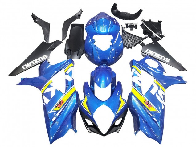 2007-2008 Blue Yellow Black Suzuki GSXR 1000 Motorcycle Fairings UK
