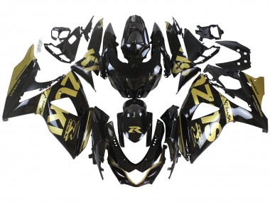 Buy 2009-2016 Glossy Black Gold Suzuki GSXR 1000 Motorcycle Fairings UK