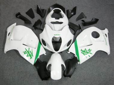 Buy 1996-2007 White Green Suzuki GSXR 1300 Hayabusa Motorcycle Fairings UK