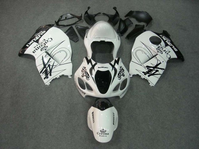 1996-2007 White Black Corona Suzuki GSXR 1300 Hayabusa Motorcycle Fairings UK