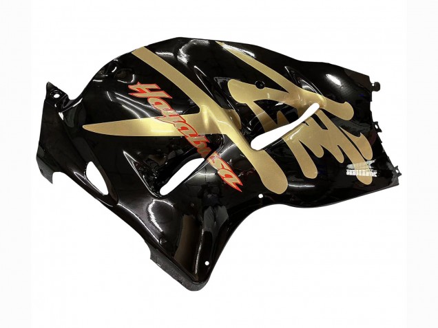 1996-2007 Glossy Black Gold Hayabusa Suzuki GSXR 1300 Hayabusa Motorcycle Fairings UK