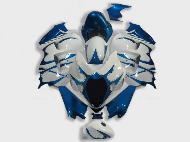 Buy 1996-2007 White Dark Blue Suzuki GSXR 1300 Hayabusa Motorcycle Fairings UK