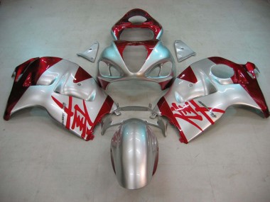 Buy 1996-2007 Silver Red Hayabusa Suzuki GSXR 1300 Hayabusa Motorcycle Fairings UK
