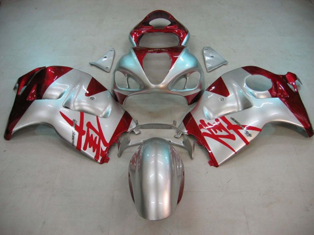 1996-2007 Silver Red Hayabusa Suzuki GSXR 1300 Hayabusa Motorcycle Fairings UK