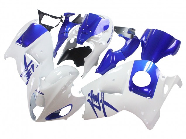 1996-2007 White Blue Hayabusa Suzuki GSXR 1300 Hayabusa Motorcycle Fairings UK