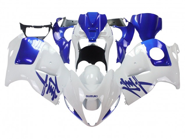 1996-2007 White Blue Hayabusa Suzuki GSXR 1300 Hayabusa Motorcycle Fairings UK