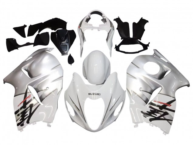 1996-2007 White Silver Hayabusa Suzuki GSXR 1300 Hayabusa Motorcycle Fairings UK