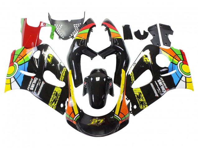 1996-2000 Black Multicolor 27 Suzuki GSXR 600 / GSXR 750 Motorcycle Fairings UK