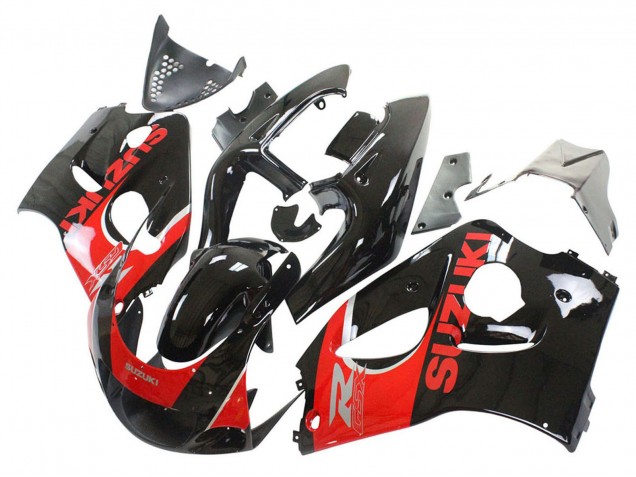 1996-2000 Black Red Suzuki GSXR 600 / GSXR 750 Motorcycle Fairings UK