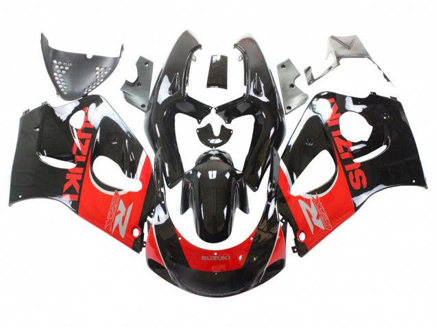 1996-2000 Black Red Suzuki GSXR 600 / GSXR 750 Motorcycle Fairings UK