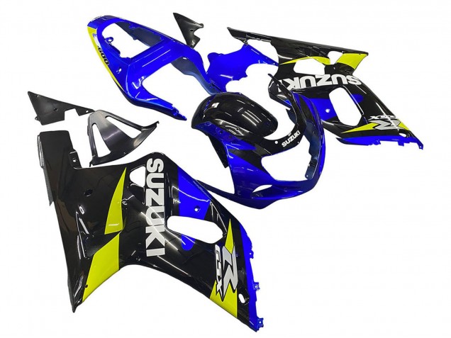 2001-2003 Blue Yellow Glossy Black Suzuki GSXR 600 / GSXR 750 Motorcycle Fairings UK