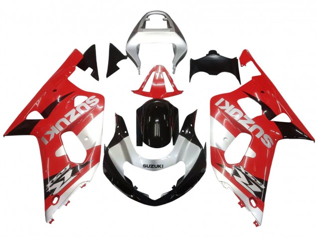 2001-2003 Red White Glossy Black Suzuki GSXR 600 / GSXR 750 Motorcycle Fairing UK