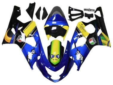 Buy 2004-2005 Blue Yellow Black Shark Suzuki GSXR 600 / GSXR 750 Motorcycle Fairings UK