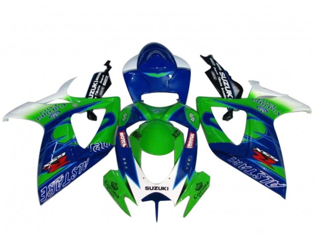2004-2005 White Blue Green Suzuki GSXR 600 / GSXR 750 Motorcycle Fairings UK