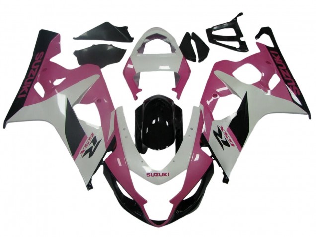 2004-2005 White Pink Black Suzuki GSXR 600 / GSXR 750 Motorcycle Fairings UK