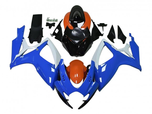 2004-2005 White Blue Orange Black Suzuki GSXR 600 / GSXR 750 Motorcycle Fairings UK