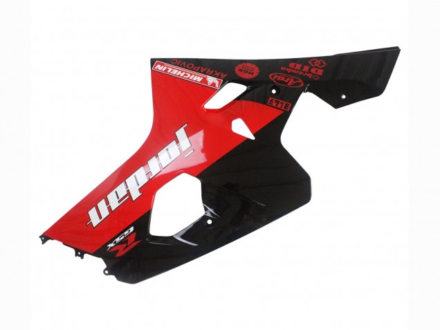 2004-2005 Glossy Black Red Jordan Michelin Suzuki GSXR 600 / GSXR 750 Motorcycle Fairings UK