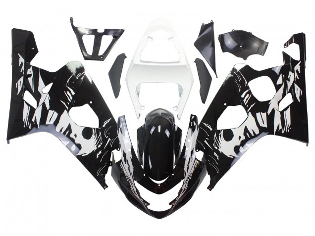 2004-2005 White Black Suzuki GSXR 600 / GSXR 750 Motorcycle Fairing UK