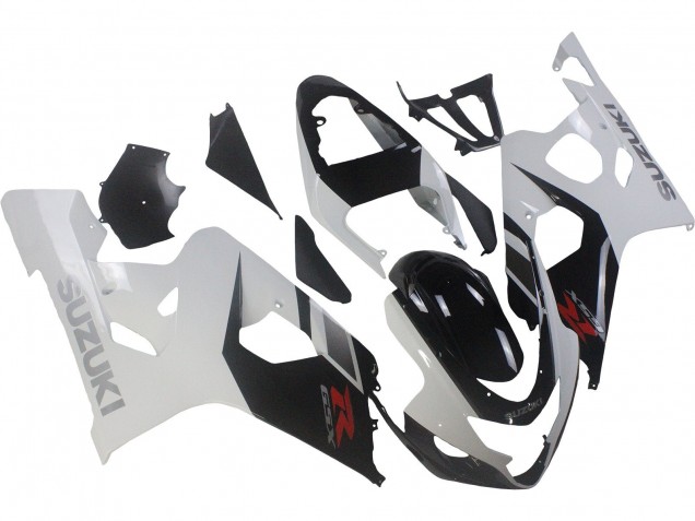 2004-2005 White Black Red Suzuki GSXR 600 / GSXR 750 Motorcycle Fairings UK