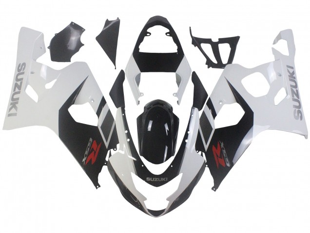 2004-2005 White Black Red Suzuki GSXR 600 / GSXR 750 Motorcycle Fairings UK