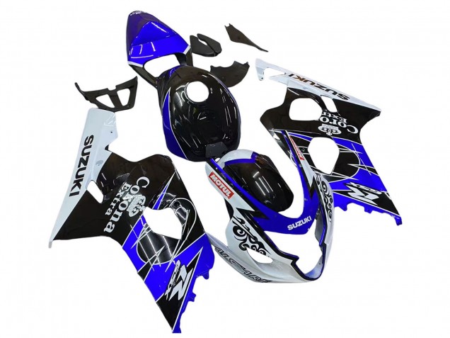 2004-2005 White Blue Black Corona Motul Suzuki GSXR 600 / GSXR 750 Motorcycle Fairing UK