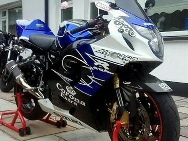 2004-2005 White Blue Black Corona Motul Suzuki GSXR 600 / GSXR 750 Motorcycle Fairing UK