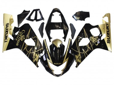 Buy 2004-2005 Glossy Black Gold Corona Suzuki GSXR 600 / GSXR 750 Motorcycle Fairings UK