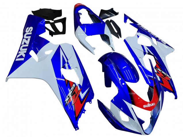 2004-2005 White Blue Red Suzuki GSXR 600 / GSXR 750 Motorcycle Fairing UK