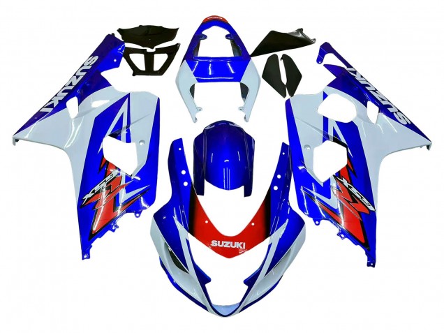 2004-2005 White Blue Red Suzuki GSXR 600 / GSXR 750 Motorcycle Fairing UK
