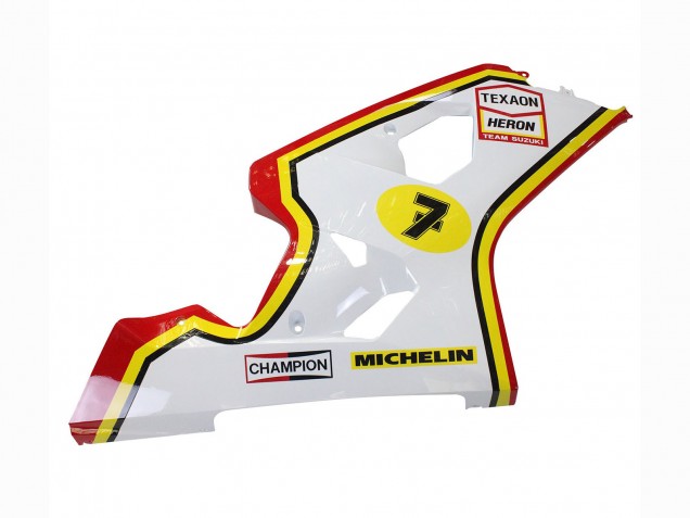 2004-2005 White Red Yellow Michelin Texaon Heron 7 Suzuki GSXR 600 / GSXR 750 Motorcycle Fairings UK