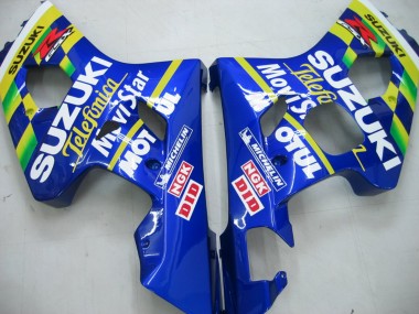 Buy 2004-2005 Blue White Yellow Green Telefumia Motul MoviStar Suzuki GSXR 600 / GSXR 750 Motorcycle Fairings UK