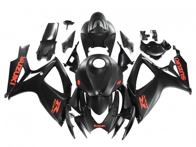 2004-2005 Matte Black Red Decal Suzuki GSXR 600 / GSXR 750 Motorcycle Fairings UK