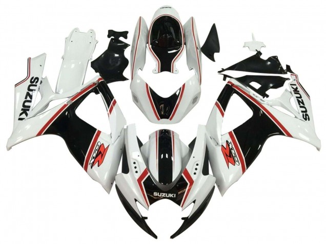 2006-2007 White Black Red Suzuki GSXR 600 / GSXR 750 Motorcycle Fairing UK