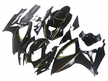 Buy 2006-2007 Glossy Black Gold Stripe Suzuki GSXR 600 / GSXR 750 Motorcycle Fairings UK