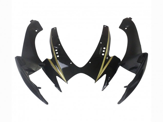 2006-2007 Glossy Black Gold Stripe Suzuki GSXR 600 / GSXR 750 Motorcycle Fairings UK