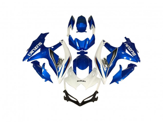 2006-2007 White Blue Suzuki GSXR 600 / GSXR 750 Motorcycle Fairings UK