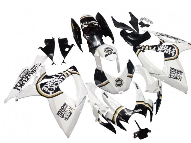 2006-2007 White Black Lucky Strike Motul Suzuki GSXR 600 / GSXR 750 Motorcycle Fairings UK