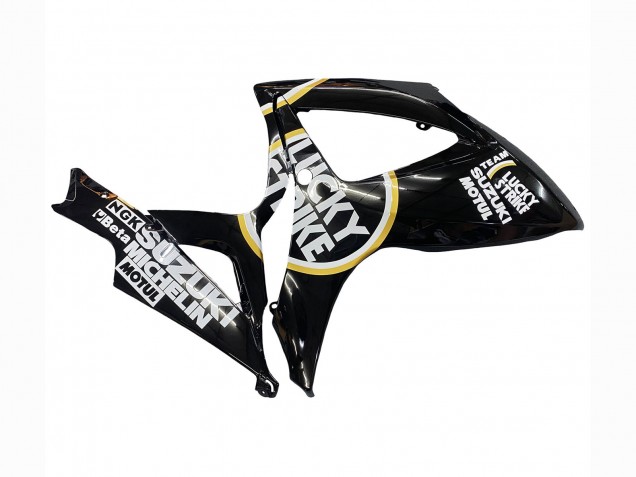 2006-2007 Glossy Black White Motul Lucky Strike Suzuki GSXR 600 / GSXR 750 Motorcycle Fairings UK