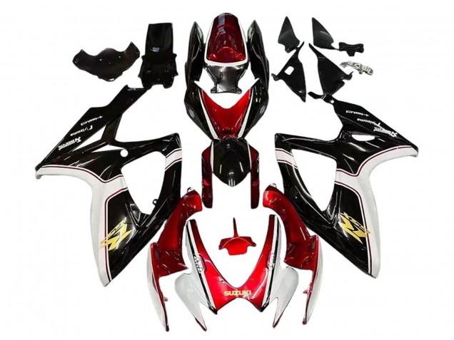 2006-2007 Red White Black Yellow Suzuki GSXR 600 / GSXR 750 Motorcycle Fairings UK