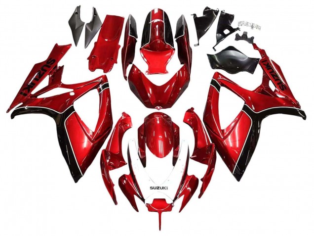 2006-2007 Red Black Suzuki GSXR 600 / GSXR 750 Motorcycle Fairings UK