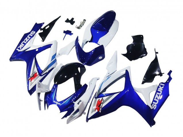 2006-2007 White Blue Glossy Black Red Suzuki GSXR 600 / GSXR 750 Motorcycle Fairings UK