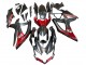 2008-2010 Matte Black Red Suzuki GSXR 600 / GSXR 750 Motorcycle Fairings UK