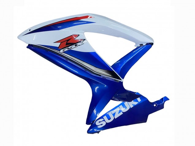 2008-2010 Blue White Red Suzuki GSXR 600 / GSXR 750 Motorcycle Fairing Kits UK