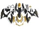 2008-2010 Matte Black White Gold Suzuki GSXR 600 / GSXR 750 Motorcycle Fairings UK