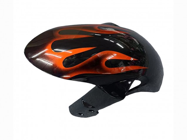 2008-2010 Glossy Black Orange Flame Suzuki GSXR 600 / GSXR 750 Motorcycle Fairings UK
