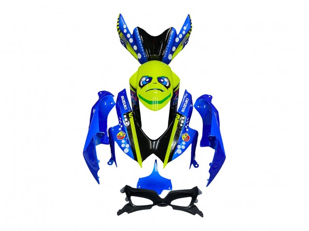 2008-2010 Blue Fluorescent Green Shark Suzuki GSXR 600 / GSXR 750 Motorcycle Fairings UK