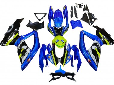 Buy 2008-2010 Blue Fluorescent Green Shark Suzuki GSXR 600 / GSXR 750 Motorcycle Fairings UK