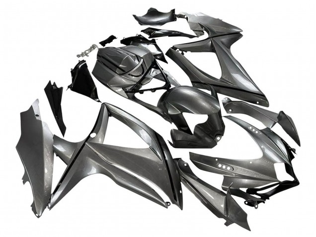 2008-2010 Matte Grey Black Suzuki GSXR 600 / GSXR 750 Motorcycle Fairings UK